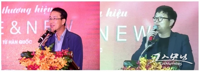 이호영 뉴앤뉴 대표<사진 왼쪽>와 이원찬 라이프트리 대표가 론칭과 함께 기념 인사를 건넸다.