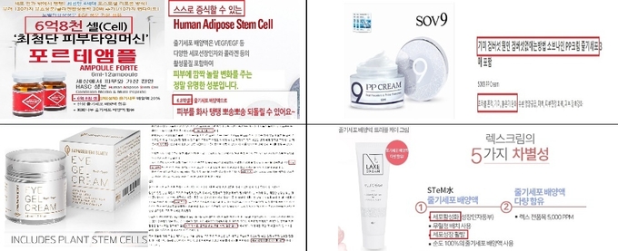 광고 위반 사례.(사진 제공=식약처)