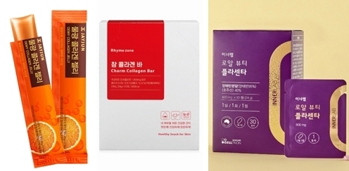 (왼쪽부터) 제이준코스메틱 물광 콜라겐 젤리, 참존 라임존, 셀트리온 이너랩.