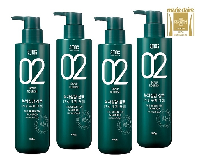 아모스프로페셔널의 녹차실감 샴푸(지성 두피 타입)가 ‘2020 마리끌레르 프리덱셀랑스 드 라 보테 뷰티어워드-내셔널 어워드 헤어’ 부문에서 단독 수상했다.