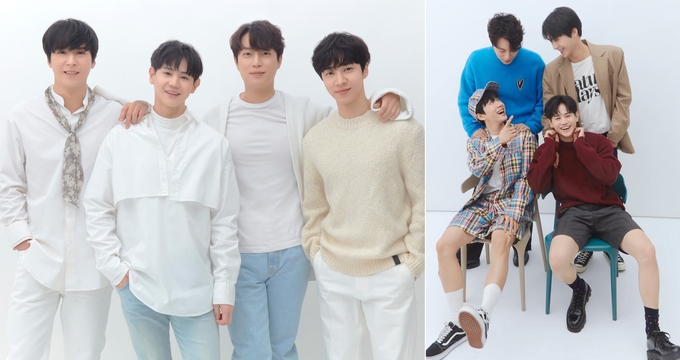 더프트앤도프트 브랜드 모델로 선정된 아이돌 그룹 하이라이트 멤버들이 다정한 포즈를 취했다. 