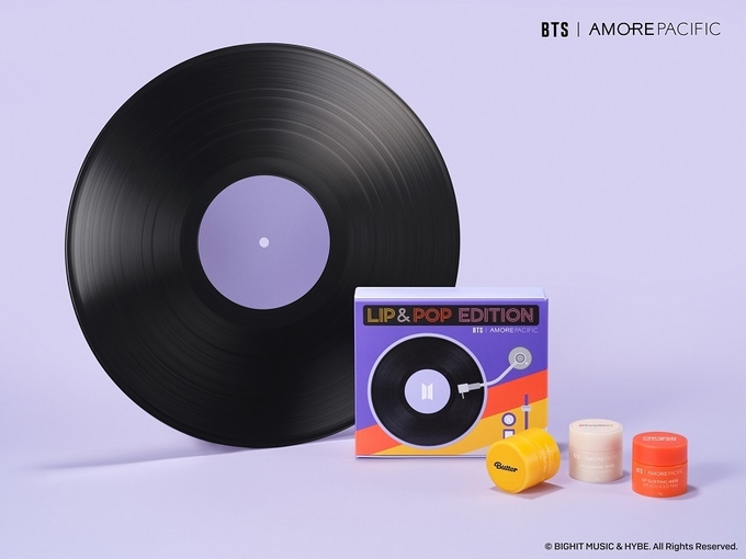 아모레퍼시픽이 방탄소년단과 두 번째 협업을 진행, ‘방탄소년단X아모레퍼시픽 립 슬리핑 마스크-립 앤 팝(Lip&Pop) 에디션'을 선보인다.