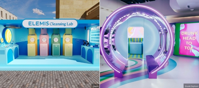 몰입형 체험공간에서 색다른 재미를 선사한 엘레미스와 드렁크엘리펀트 . (사진 제공 : WGSN) 