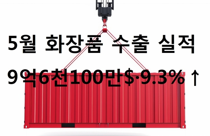 지난달 우리나라 화장품 수출 실적은 9억6천100만 달러를 기록, 2월부터 이어지고 있는 전년 동월 대비 성장세를 4개월 째 이어갔으며 5월까지 누적 실적은 45억6천700만 달러를 나타내고 있다.