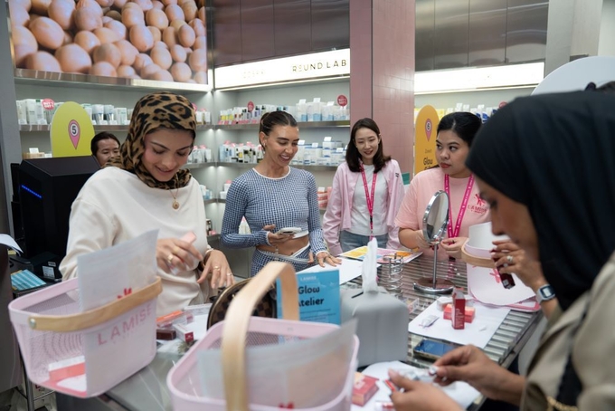 지난달 진행한 Lamise K-뷰티 Al Ghurair Centre(두바이) 플래그십스토어 그랜드 오프닝의 프로모션 장면. 