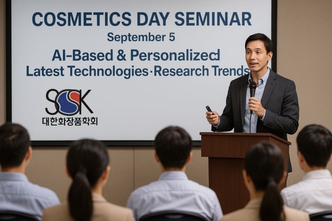 (사)대한화장품학회가 오는 9월 5일 열리는 화장품의 날 기념식과 연계, ‘AI 기반·개인 맞춤형 최신 기술 연구 동향’을 주제로 한 세미나를 개최한다.