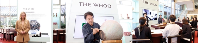 LG생활건강 더후가 운영하는 '더후 아트 헤리티지 라운지' 프로그램 진행 모습. 사진 맨 왼쪽은 미국 유명 패션 디자이너이자 사교계 명사 니키 힐튼이 더후의 글로벌 앰배서더로서 경주를 방문, VIP 프로그램을 미리 체험했다. 