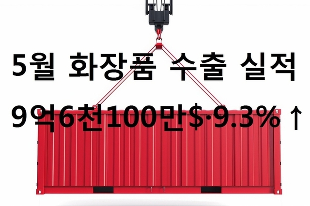 5월 화장품 수출, 전년 대비 9.3 증가…9억6100만$