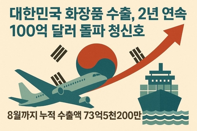 화장품 수출, 100억$ 고지 넘어 역대 최고 기록 도전!