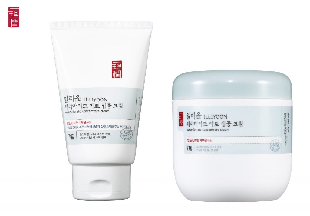일리윤 세라마이드 아토 집중 크림 200ml(좌), 대용량 500ml. 일리윤