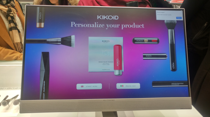 kiko id매장에서 선보인 커스터마이징 서비스. kikoid
