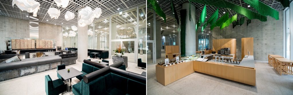 아모레퍼시픽 신용산 새 본사 1층에 오픈한 오설록 1979와 오설록 티 하우스 매장 전경. 