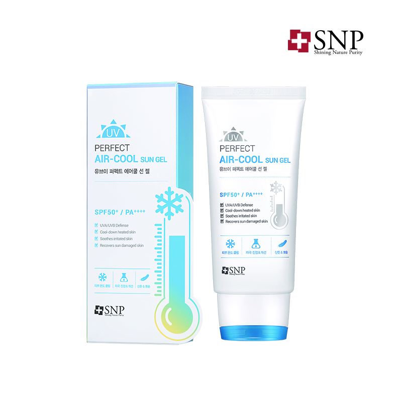 SNP화장품은 다가오는 여름을 맞아 UV 퍼펙트 에어쿨 선 젤을 내놓고 SNS 이벤트를 펼친다.