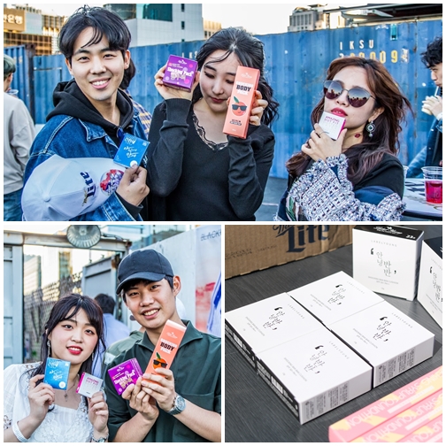 라벨영화장품은 대학문화연합기획팀 MOCIT·BLACK OUT이 지난 달 19일, 20일 서울 마이크임팩트 스퀘어에서 연 루프탑 파티에 제품을 증정했다.
