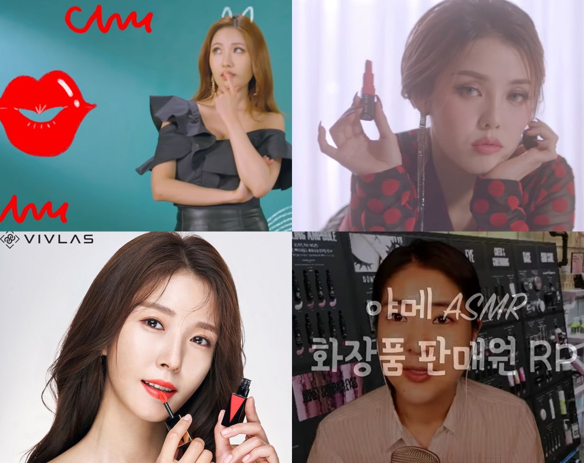 (왼쪽부터) △ 노래 ‘E.N.C’를 발표한 뷰티 크리에이터 이사배 △ ‘오타 마이 마인드’를 노래하는 뷰티 인플루언서 포니 △ 비브라스와 뷰티영상 프로젝트를 펼치는 가수 보아 △ 뷰티 ASMR을 제작하는 개그우먼 강유미