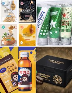 (왼쪽부터) 메디힐 메이언스 마스크, 롭스×칠성사이다, 박카스 마스크팩·립밤, 탐앤탐스 마스크 팩