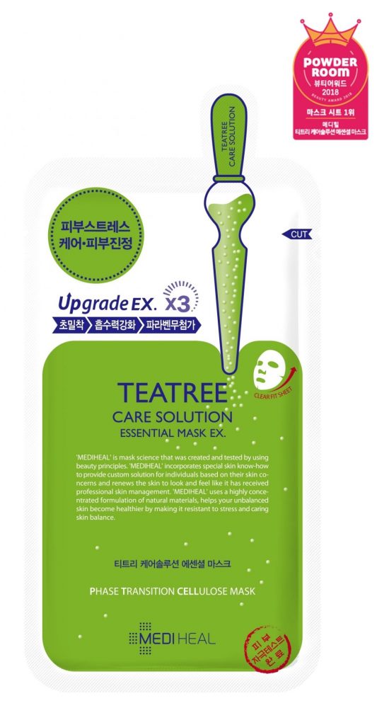메디힐 ‘티트리 케어 솔루션 에센셜 마스크’가 2018 파우더룸 상반기 뷰티 어워드 ‘마스크 시트’ 부문 1위에 선정됐다.
