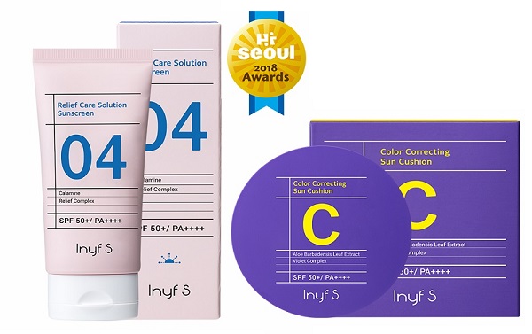 (주)뷰티언스의 ‘아이니프 에스 04 릴리프 케어 솔루션 선 스크린’과 ‘아이니프 에스 C 컬러 코렉팅 선 쿠션’ 등이 ‘2018 하이 서울 우수상품 브랜드 어워드’에서 우수상품으로 선정됐다.