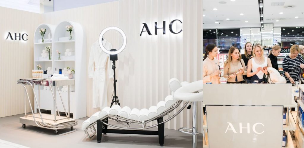 AHC가 이달 7일과 9일 러시아 레뚜알 모스크바점에서 브랜드 론칭 행사를 열었다.